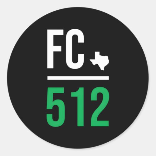 Austin Texas Soccer 512 Futbol Fan Match Day Badge Classic Round Sticker