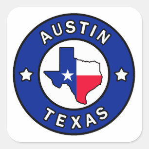 Austin Texas Square Sticker