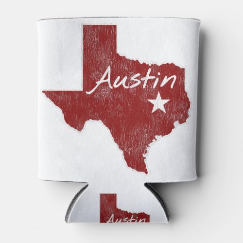 Austin Texas State Star Can Cooler