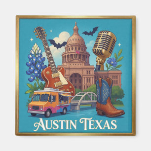 Austin Texas Travel Music Heritage Magnet