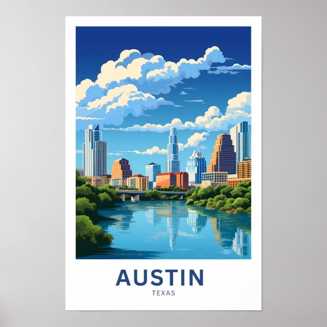 Austin Texas Travel Print (Front)