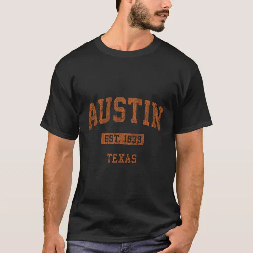 Austin Texas Tx Athletic Sports T-Shirt