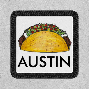 Austin Texas TX Hard Shell Corn Taco Tex Mex Food Patch
