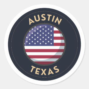 Austin Texas - United States of America Texas Classic Round Sticker
