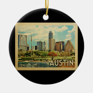 Austin Texas Vintage Travel Ceramic Ornament