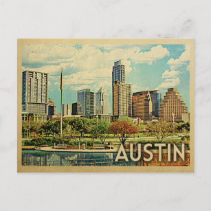 Austin Texas Vintage Travel Postcard