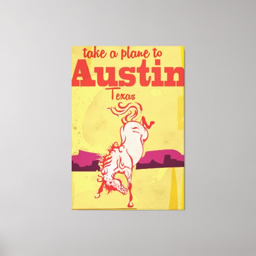 Austin Texas vintage travel poster Canvas Print