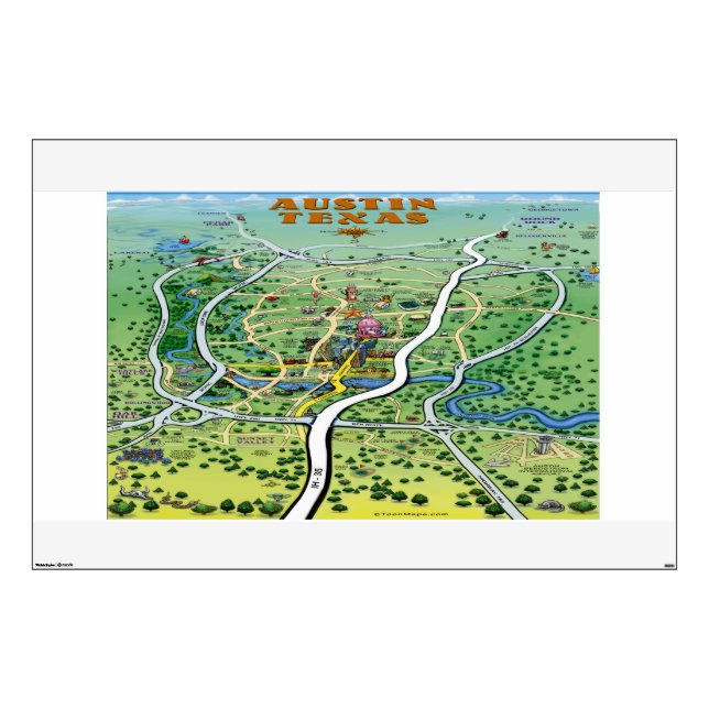 Austin Texas Wall Decal (Front)