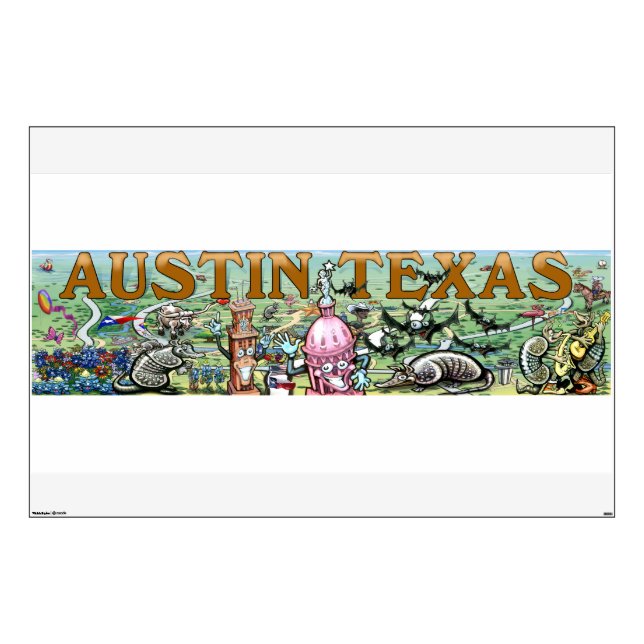 Austin Texas Wall Decal (Front)