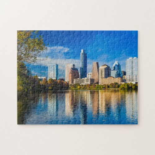 Austin Texas Weird City Limits of Austin Skyline C Jigsaw Puzzle