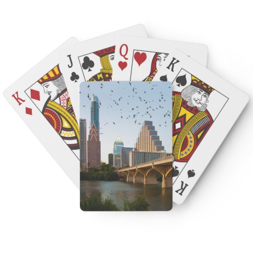 Austin, Texas with Bats Ceramic Ornament Poker Cards