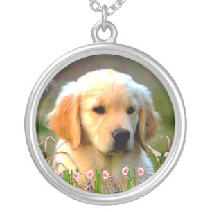 Austin The Golden Labrador Silver Plated Necklace