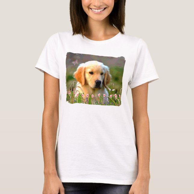 Austin The Golden Labrador T-Shirt (Front)