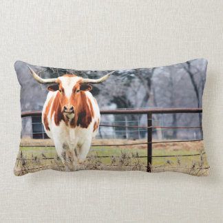 Austin the Longhorn Lumbar Pillow