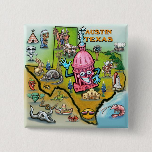 Austin TX Button (Front)