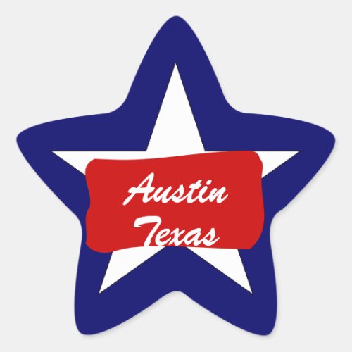 Austin TX  Lone Star State  Luggage Travel sticker