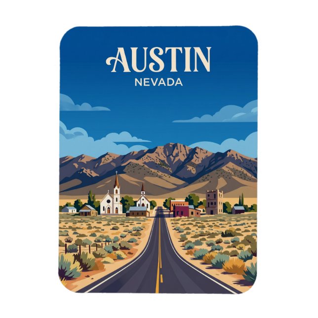 Austin USA Magnet (Vertical)