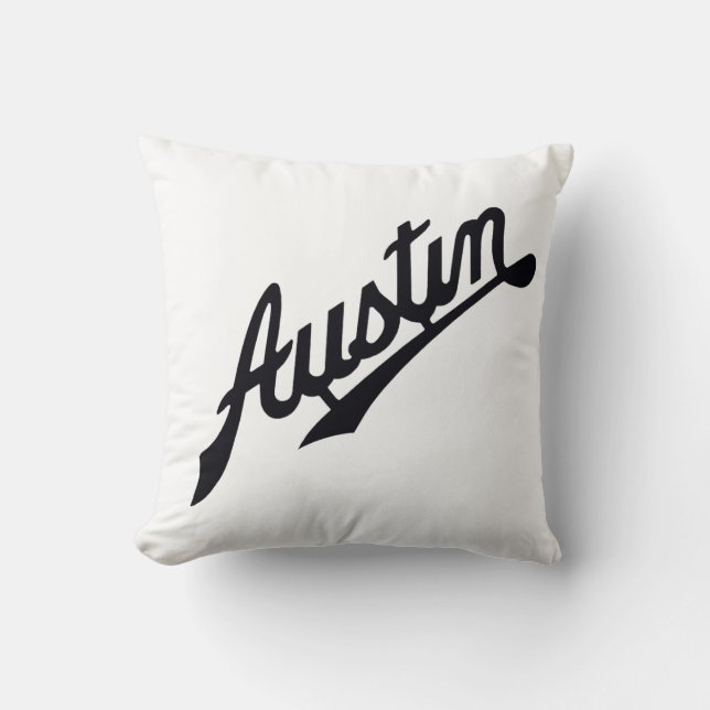 Austin Vintage Car badge Throw Pillow (Front)