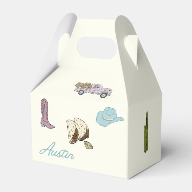Austin Wedding Favor Box (Front Side)