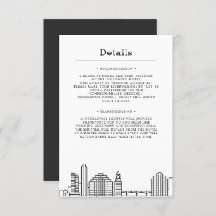 Austin Wedding   Guest Details Invitation