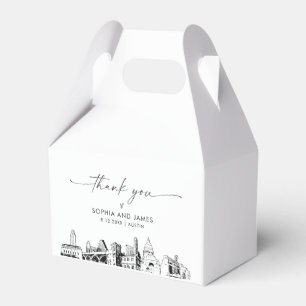 Austin Wedding Personalized Favor Box