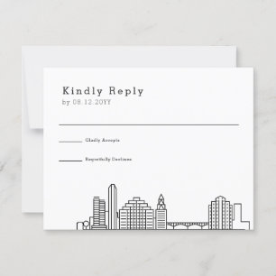 Austin Wedding Stylized Skyline RSVP