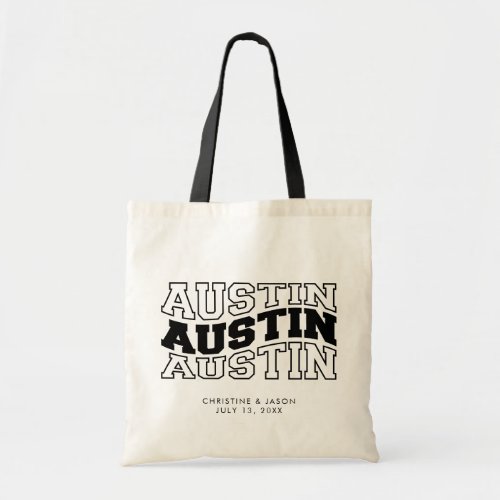 Austin Wedding Texas Welcome Tote Bag