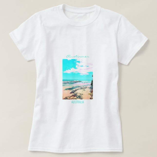 Austinmer Beach NSW South Coast T-Shirt (Design Front)