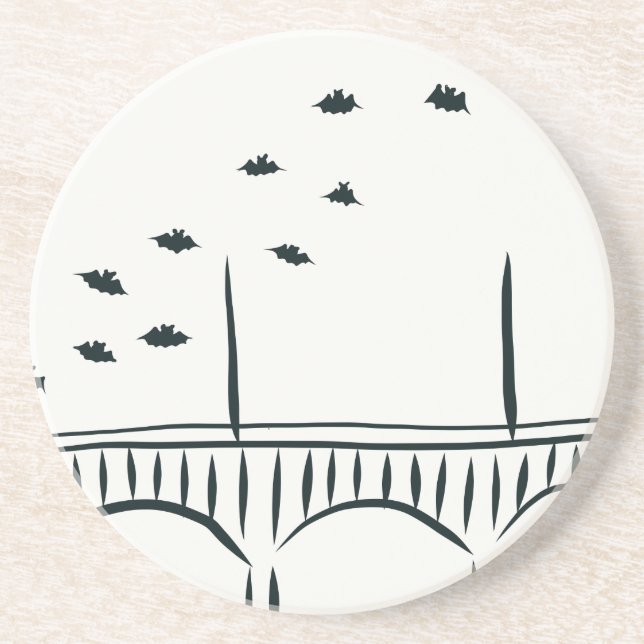 Austin's Congress Bridge Sandstone Coaster (Front)