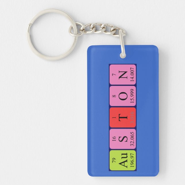 Auston periodic table name keyring (Front)