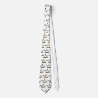 Austra White Chickens Neck Tie