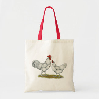 Austra White Chickens Tote Bag