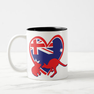 Austrailia Koala Kangaroo Two-Tone Coffee Mug