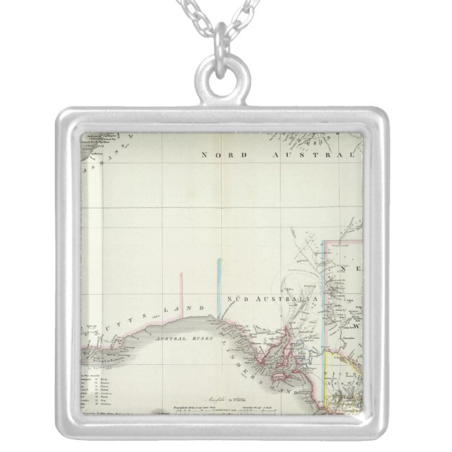 Austral-Continent Silver Plated Necklace (Front)