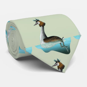 Australasian crested grebe Puteketeke Neck Tie