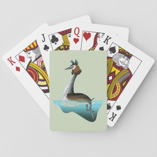 Australasian crested grebe Puteketeke Playing Cards