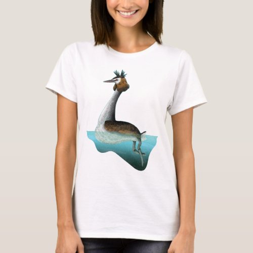 Australasian crested grebe Puteketeke T_Shirt