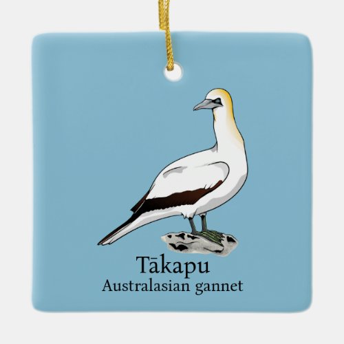 Australasian gannet Äkapu ceramic ornament