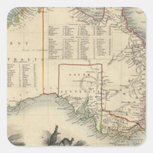 Australia 5 square sticker