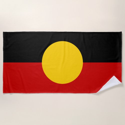 Australia Aboriginal Flag Beach Towel