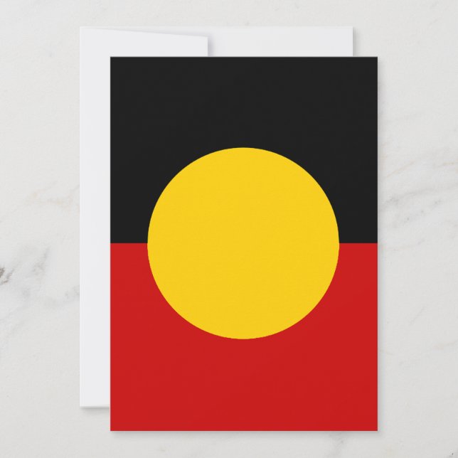 Australia Aboriginal Flag Invitation (Front)