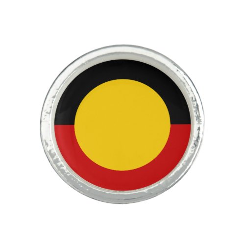 Australia Aboriginal Flag Ring