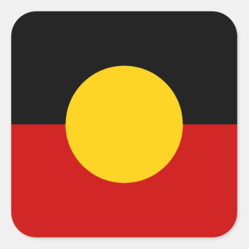 Australia Aboriginal Flag Square Sticker