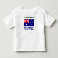 Australia and Australian Flag Black Personalized