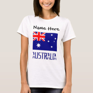 Australia and Australian Flag Personalized Women's T-Shirt