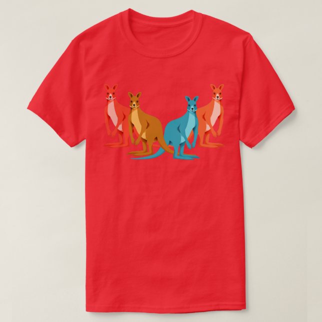 Australia Animal Kangaroo T-Shirt (Design Front)