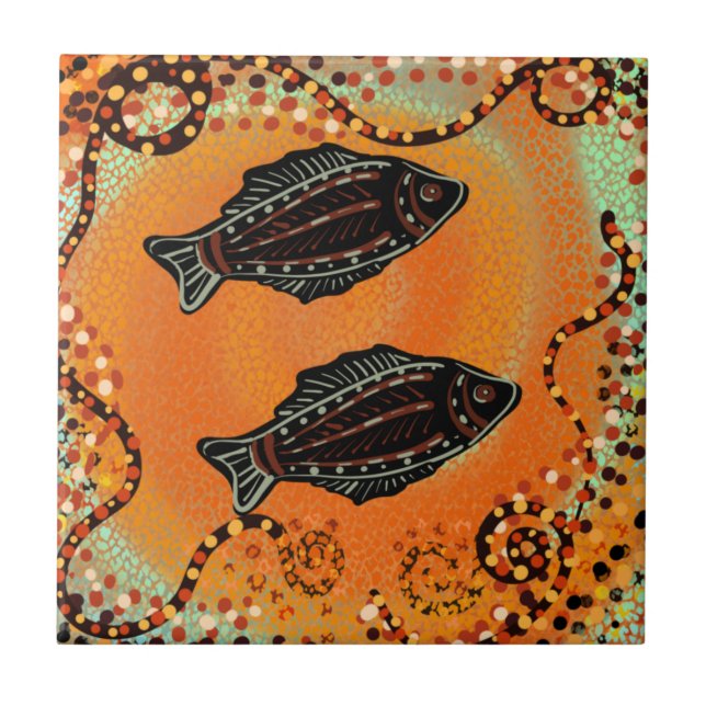 AUSTRALIA ART     CERAMIC TILE (Front)