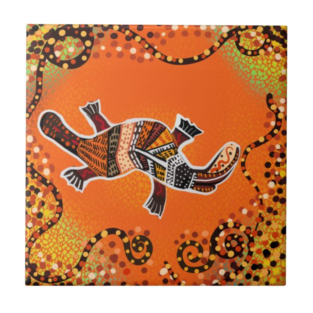 AUSTRALIA ART     CERAMIC TILE (Front)