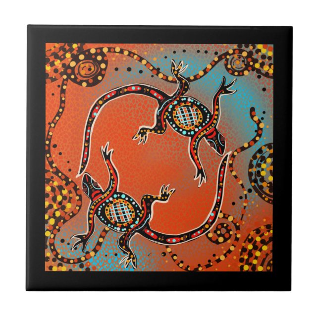 AUSTRALIA ART    CERAMIC TILE (Front)