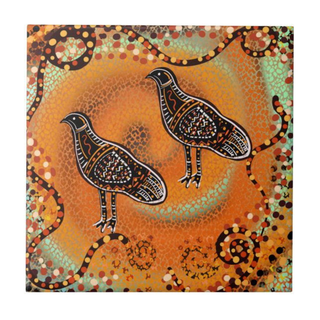 AUSTRALIA ART     CERAMIC TILE (Front)